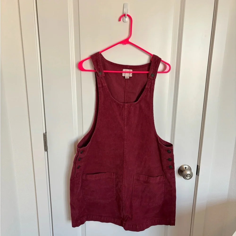 American Eagle Corduroy Overall Dress Y2K Jumper - Picture 2 of 6